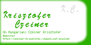 krisztofer czeiner business card